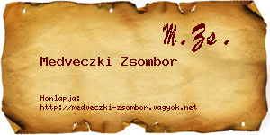 Medveczki Zsombor névjegykártya